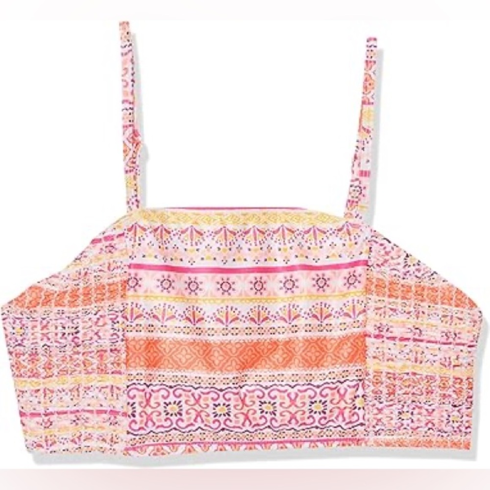 NWT Lucky Brand Kids swim top in “Bright Melon”